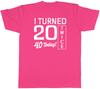 I Turned 20 Twice 40th Birthday Funny Unisexs Unisex TShirt Tee