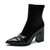 High Heels Stiefeletten Damen Stiefel Spitze Sexy Schuhe für Damen Neuer Seitenreißverschluss Klassische Tägliche Stiefel Damen Stiefel Botas