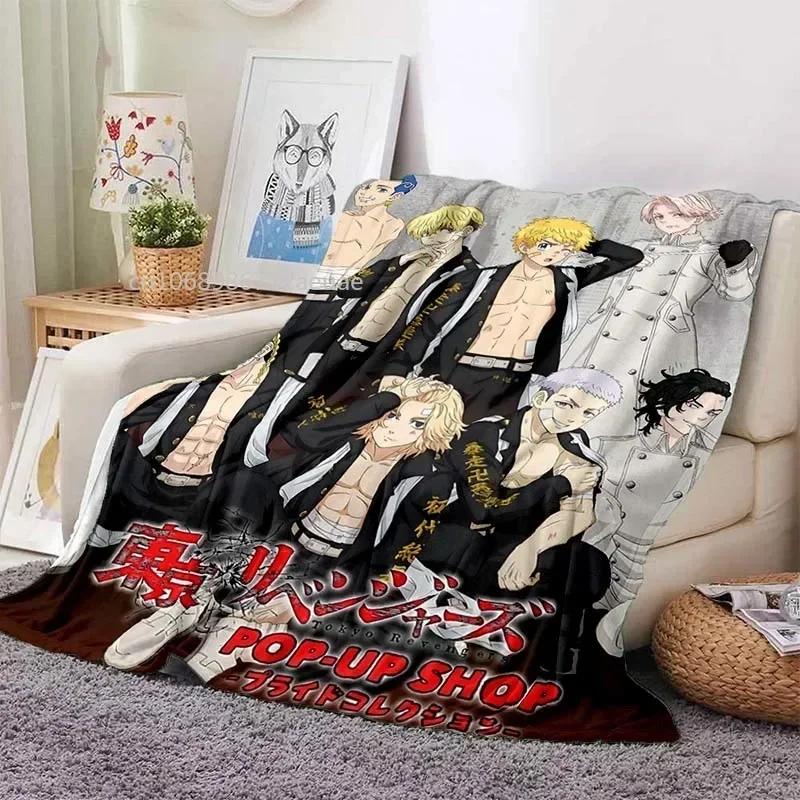 3D Anime Tokyo Revengers Printed Blanket Portable Breathable Warm Bedding Travel Blanket