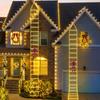 Christmas Decoration  Santa Claus Climbing Ladder Room Decoration Home Outdoor Garden Cristmas Tree Ornement Gift LED