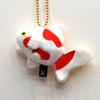 Goldfish Bell Ryukin Mascot Keychain WHITE