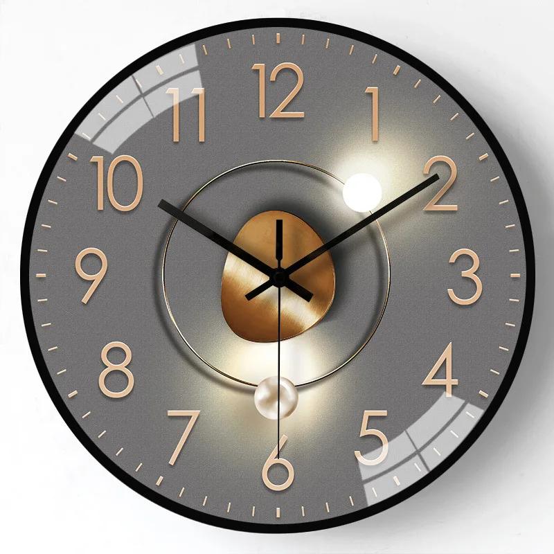 Nordic Style Wall Clock Silent Non-Ticking Battery Operated Wall-mounted Clock Living Room Bedroom Wall Decoratio Study