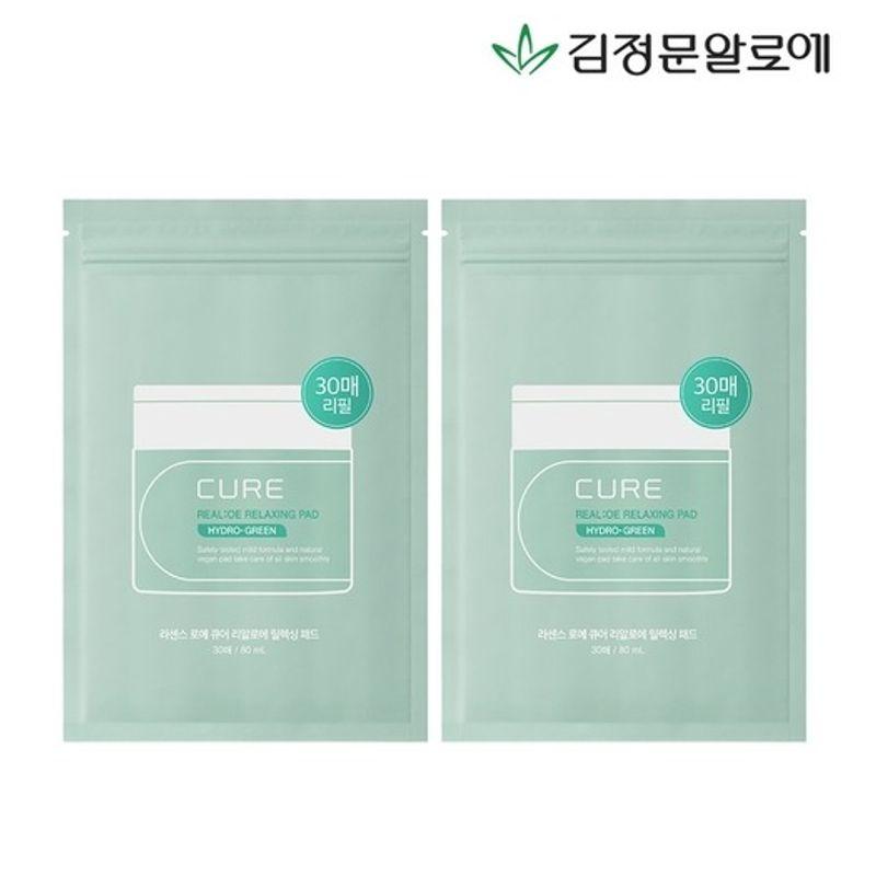 [Kim Jung-moon Aloe] Lasence Loe Cure Realoe Relaxing Pads (Refill) 60 Sheets