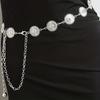 Daisy Decorated Metal Flower Carved Waist Chain Women Fashion Jewelry Waist