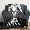 Customiz Name Personality Pennywise the Dancing Clown  Blanket Soft &Warm Sofa Office Bed Travel Lunch Break Blanket, Gift Suitable All Seasons