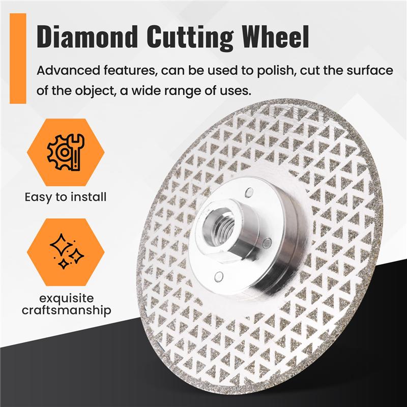 Pânză de fierăstrău cu disc diamantat brazat prin vacuum A95I-M14, Disc cu două fețe, Tăiere Marmură, Beton, Faianță
