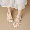 Platform sandals female 2025 summer new fairy style casual soft-soled beach shoes with skirt flat Roman sandals