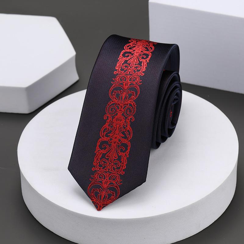 Korean Version Of Casual 5Cm Men'S And Women'S Business Dress Groom Wedding Stripe Hand Play Work Narrow Lazy Solid Color Tie