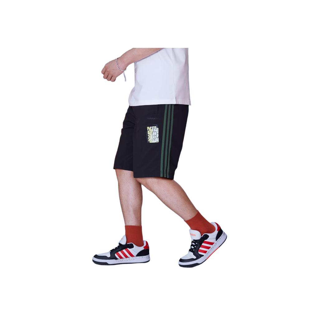 Adidas Neo Graffiti Stickers Print Shorts Men Bottoms Black GP4833