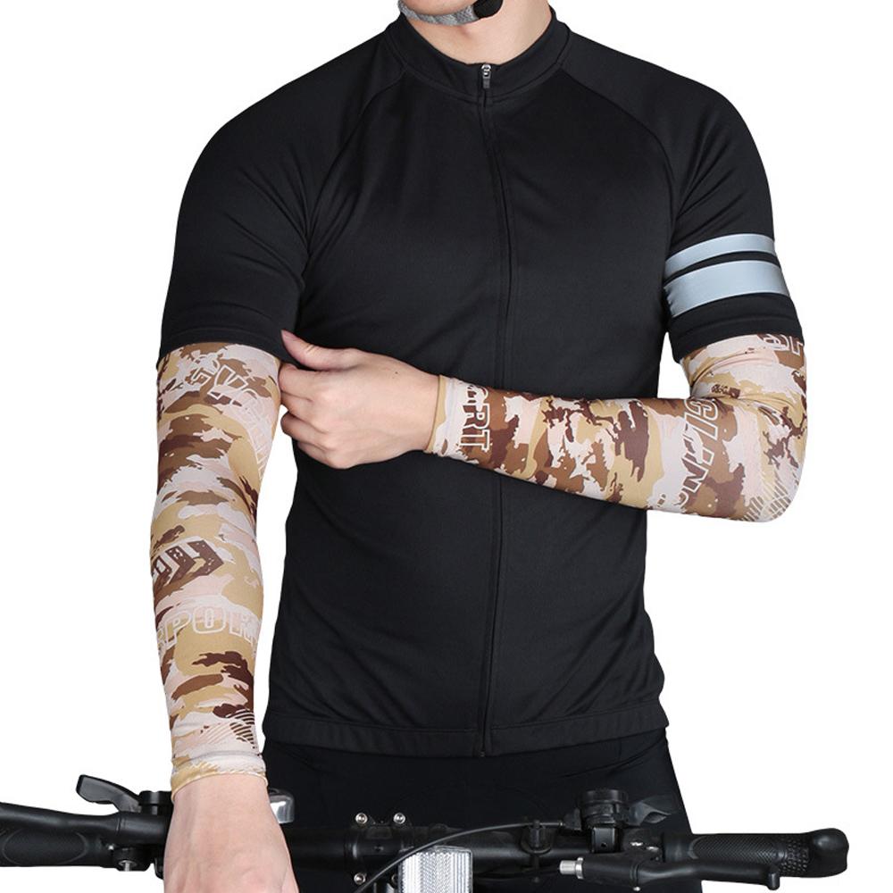 1 Pair Arm Sleeves   Summer Cooling UV Protection Anti-slip Arm Cover Sports Tattoo Cover for Driving Golf Fishing