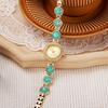 Gold Rhinestone-Inlaid Ladies Quartz Watch Heart Bracelet Elegant Quartz Watch  Festive Occasion