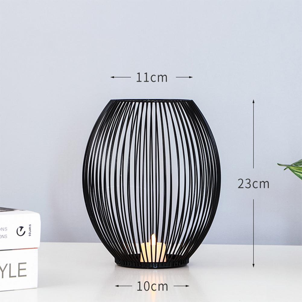 Candle Holder Cage Metal Candlestick Holder Wide Range Of Applications Anti-rust Iron Easy To Clean Long-lasting