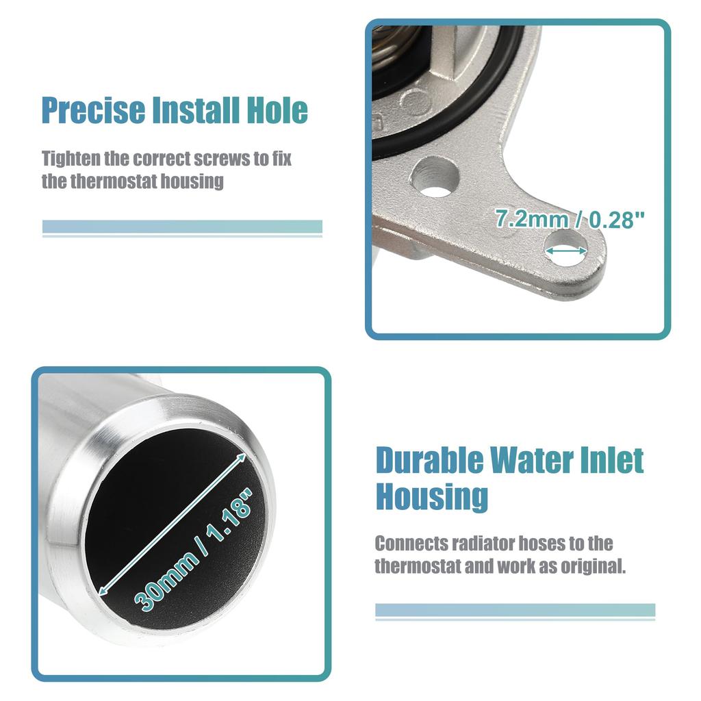 uxcell Engine Thermostat Housing Assembly Outlet Thermostat Fits Chevrolet Silver Ado 2500 1999-2003 Number 12571261