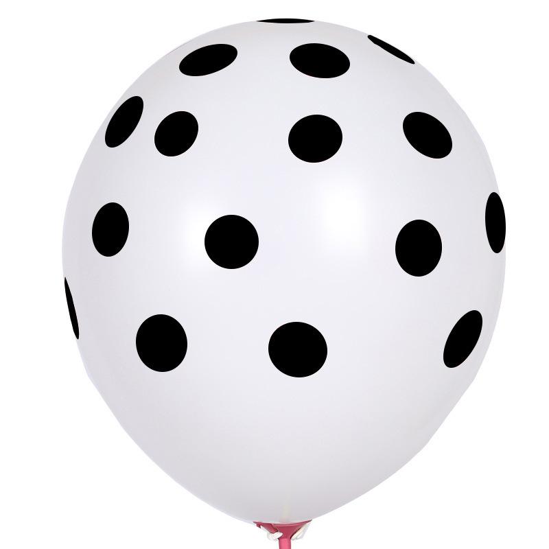 12 Inch Colorful Latex Balloon Birthday Camping Party Children'S Day Polka Dot Print Thickened Balloon