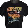 T-shirt Corvette Uomo Taglia L Nera Performance Racing Auto Sportiva