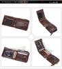Black Angel Retro Crazy Horse Leather Tri-Fold Men's Wallet - Horizontal Design