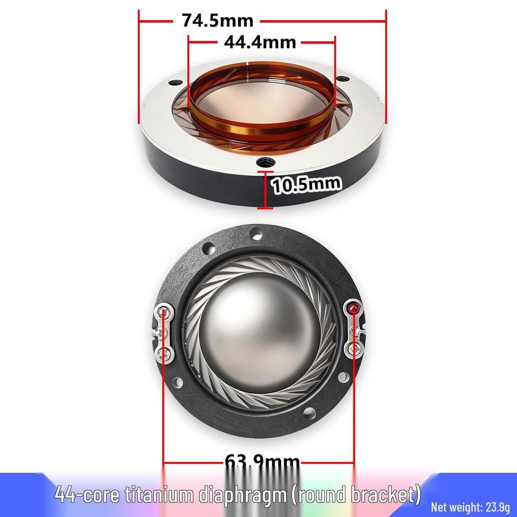 High-Frequency Titanium & Polymer Diaphragm with Imported Voice Coil: Available In Blue, Gold; Core Options: 44, 51, 72, 75, 100