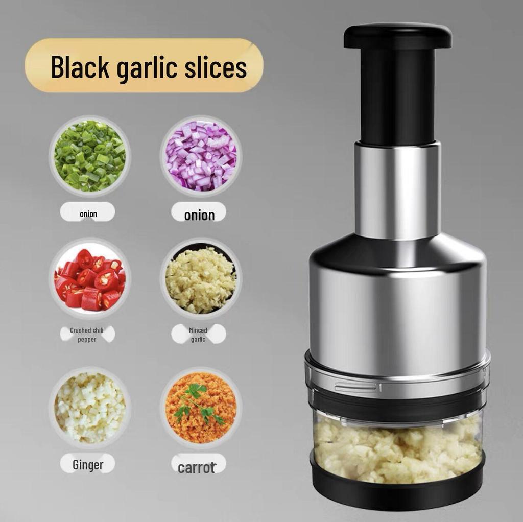 Pat-Pat Garlic Press & Manual Chopper - Multi-Functional Kitchen Tool
