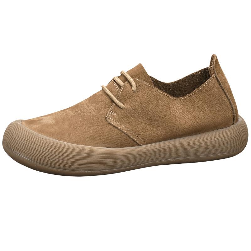 Autumn and Winter Fashion Leather Boots Soft Leather Soft Bottom Martin Boots Trendy Retro Versatile Cowhide Shoes for Men