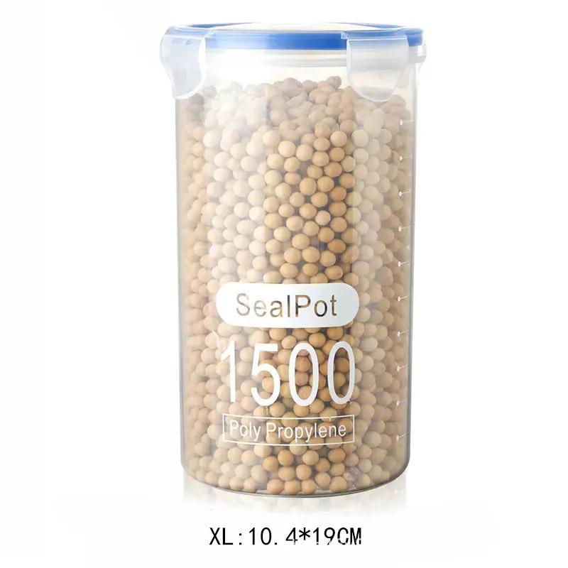 Transparent Moisture-Proof Storage Jar for Dried Fruits, Grains & Cereals - Sealed Fresh-Keeping Box for Home or Refrigerator Use