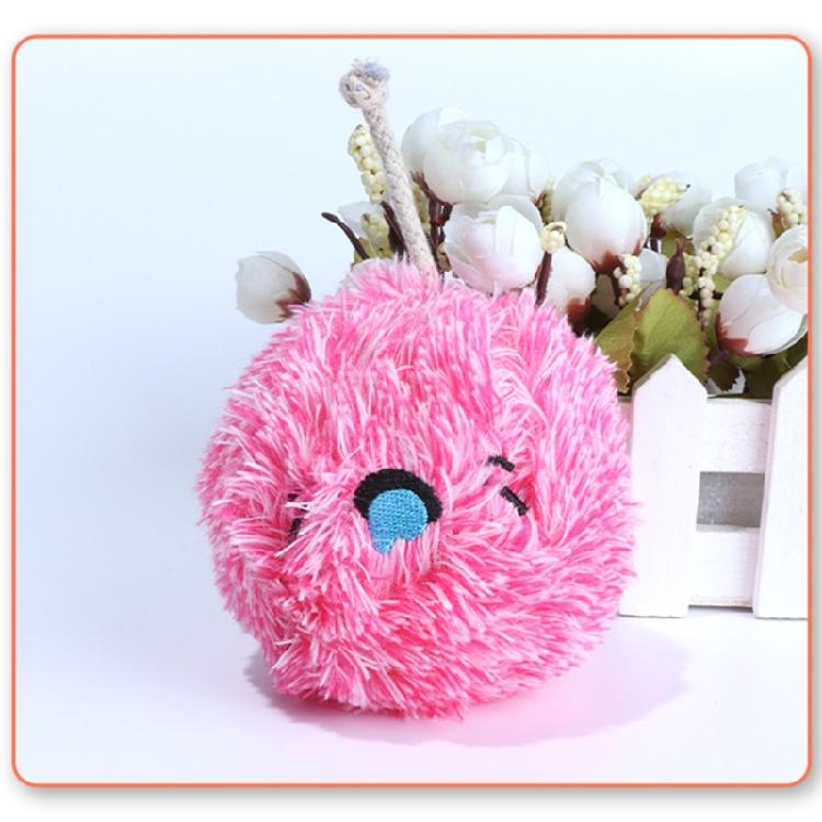 Colorful Balls Cat Toy Pompoms Squeaking Chasing Balls  4" Diameter