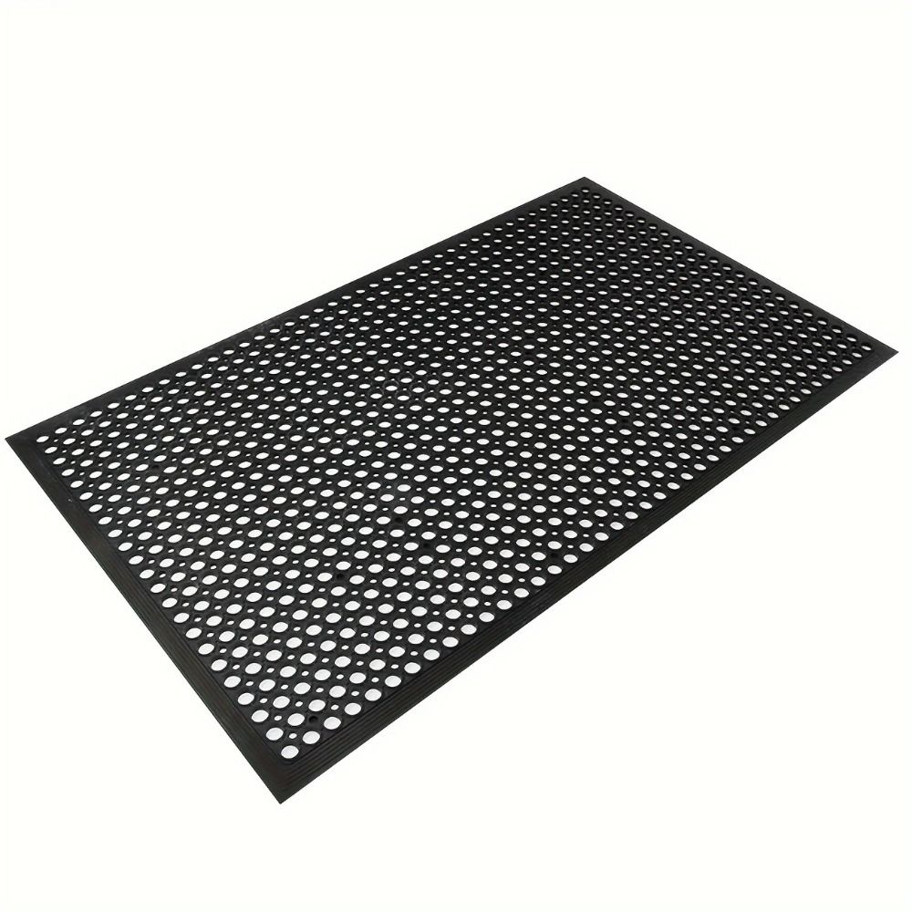 New Rubber Rubber Matting Black Anti Slip Door Rug Modern Style Door Mat Home Kitchen