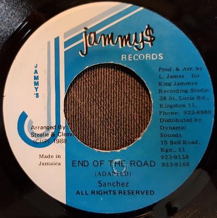 

7-дюймовая пластинка SANCHEZ - End Of The Road НЕТ Jammy s Records 1988 Ямайка Регги, Ска и Даб Б/У