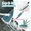Bendable Corner Scrub Brush with Long Handle Removable Triangle Brush for Stairs Wall Bathroomand