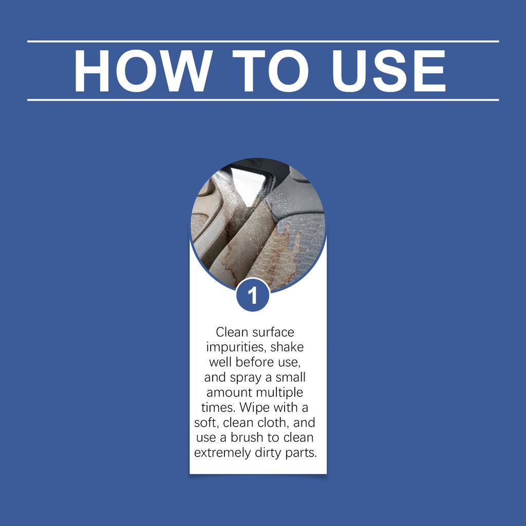 RAYHONG Multi-Purpose Automotive Interior Foam Cleaner Automotive Leather Fabric Plastic Interior Cleaner