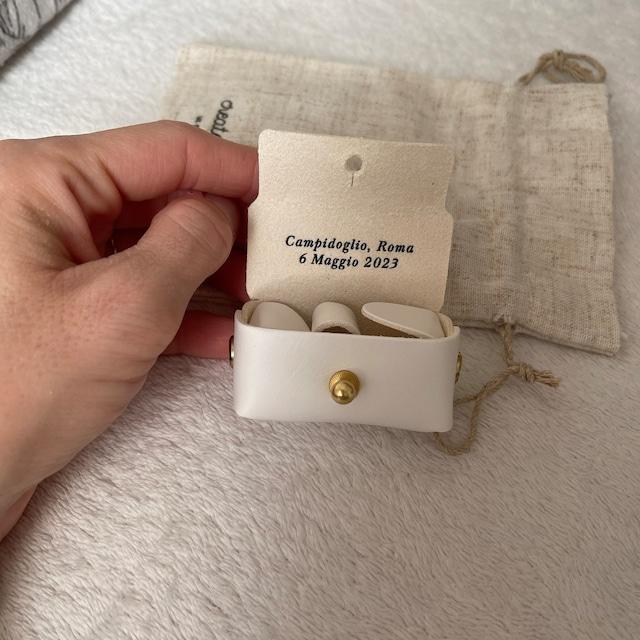 Персонализированный чехол для обручального кольца для собак, кожаный ошейник, коробка для кольца, для предложения о свадьбе с домашним животным, подарочная коробка для кольца Silver Text