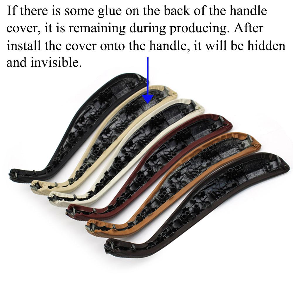 Para BMW Serie 5 G30 G31 F90 Manija Izquierda Derecha Cubierta Exterior de Cuero Manija Interior de Puerta Delantera Trasera 2018    2022