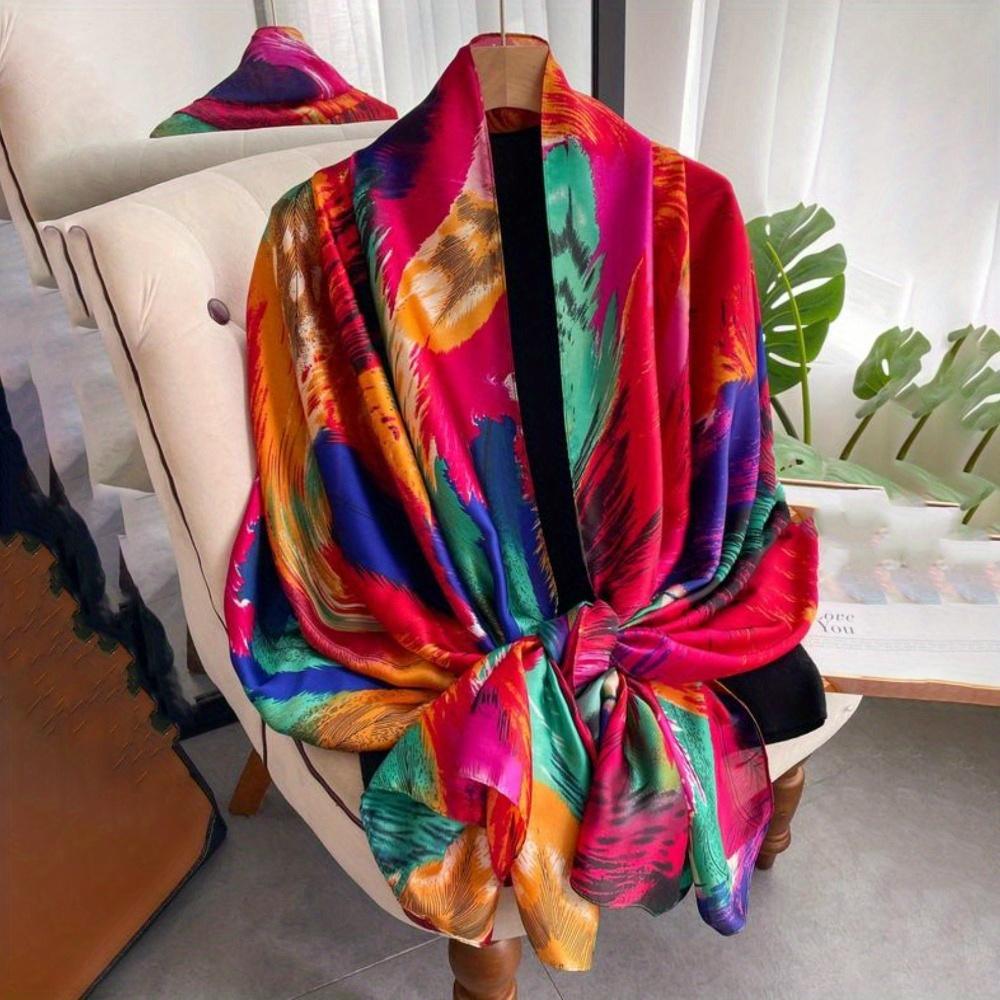 

Women S Color Printed Scarf Fashionable Soft And Comfortable Daily Wear Shawl Casual Multi-Functional Women S Scarf one size fits all