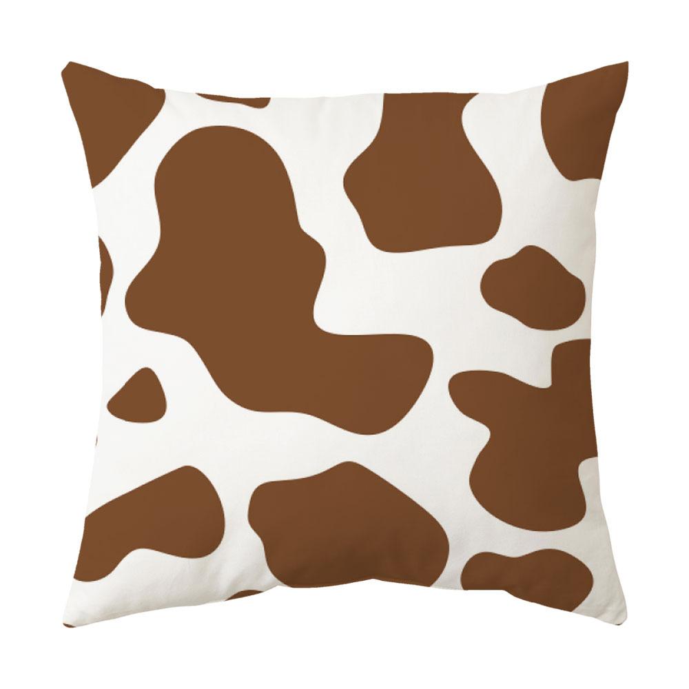 New Home Soft Decoration Geometric Milk Print Leopard Print Zebra Short Plush Ultra Soft Pillow Cushion Cover (Without Pillow Core)