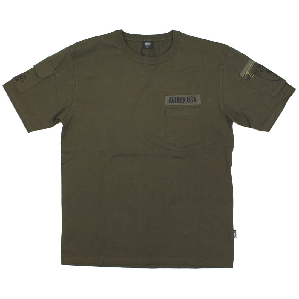 AVIREX 6113328 Футболка с коротким рукавом FATIGUE TEE Оливковый M