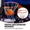 Basketball Rim, Wall Door Mounted Basketball Hoop, Heavy Duty Q235 Basketball Flex Rim Goal Replacement with Net, Standard 18" Indoor and Outdoor
