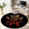 Berühmter Cartoon NARUTO Protagonist Uzumaki Naruto runder Teppich weiche Heimdekoration rutschfeste Fußmatte Outdoor Picknickmatte Teppich M6