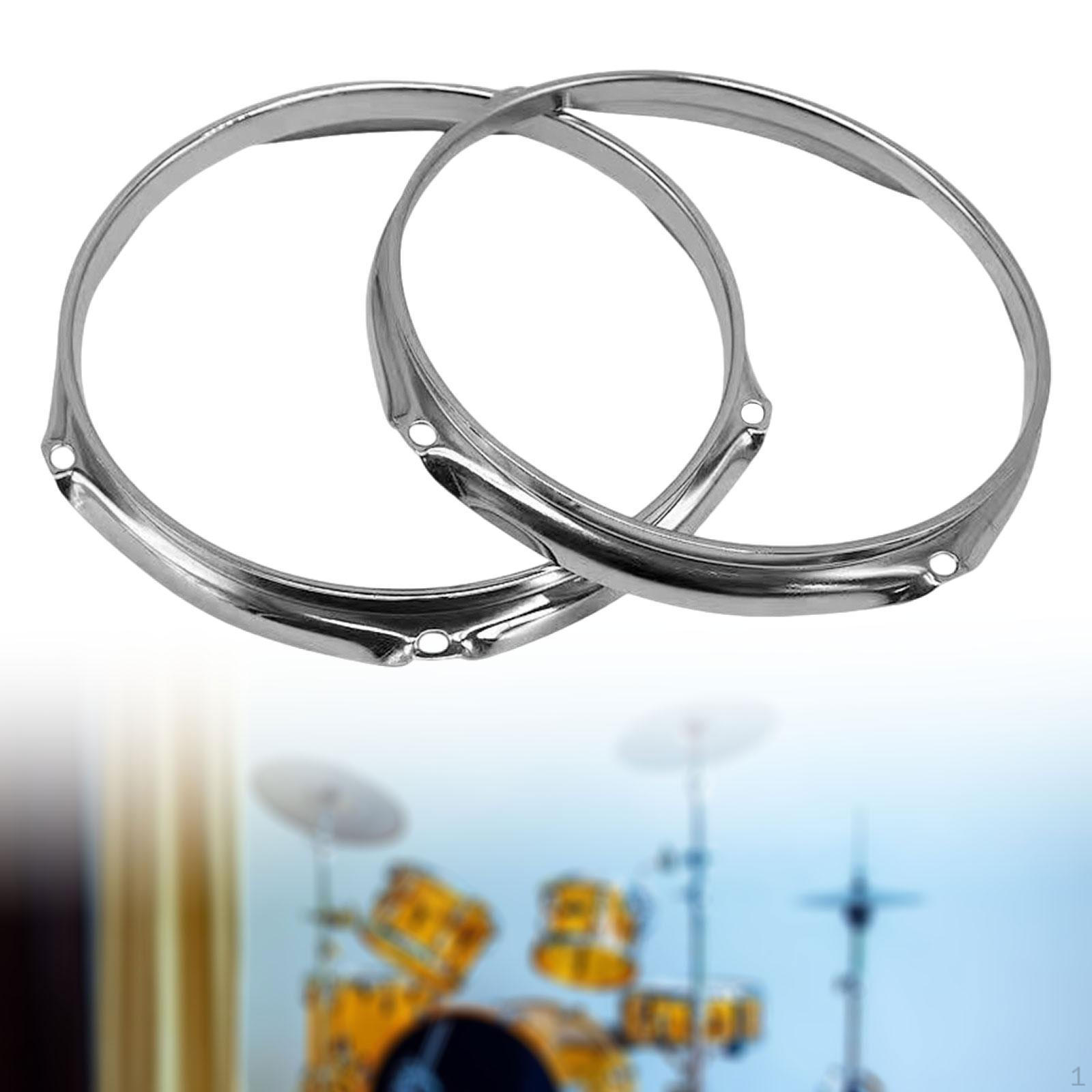 

2 шт. Набор колец для барабана Lug Drum Hoop, прочная профессиональная деталь, сменный металлический аккумулятор 10 inches 6 holes