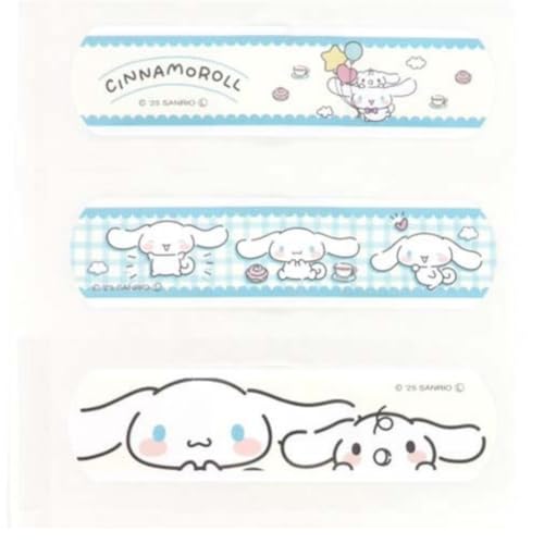 General Medical Device First-Aid Bandages, Cinnamoroll Cute, 18 Bandages (6 Designs X 3 Sheets), Standard Size, 19 X 72mm, Made In Japan, Character Ba
