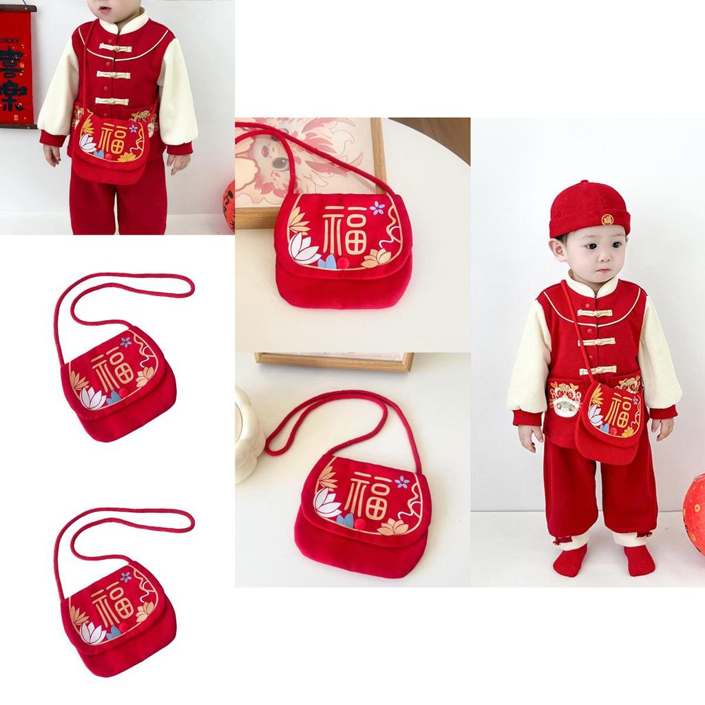Kids Red Polyester Shoulder Bag With Cute Design Perfect For School And Outings