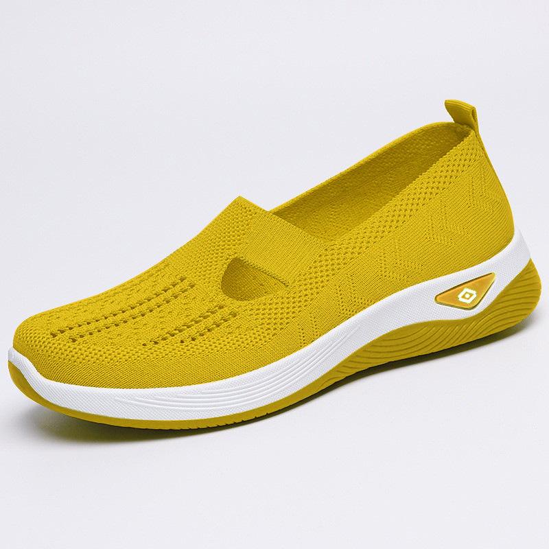 Shoes Women's Summer Large-size Women's Shoes Medium and Old Mother Shoes Fly-woven Breathable Casual Single Shoes Old Beijing Cloth Shoes