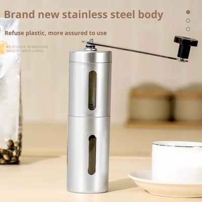 Coffee Bean Grinder Stainless Steel Hand Crank Mill Adjustable Thickness Manual Grinding