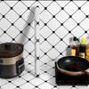 Grid Kitchen Oil-proof Sticker Fireproof High Temperature Resistant Wall Stickers Self-adhesive Countertop Cabinet Wallpaper