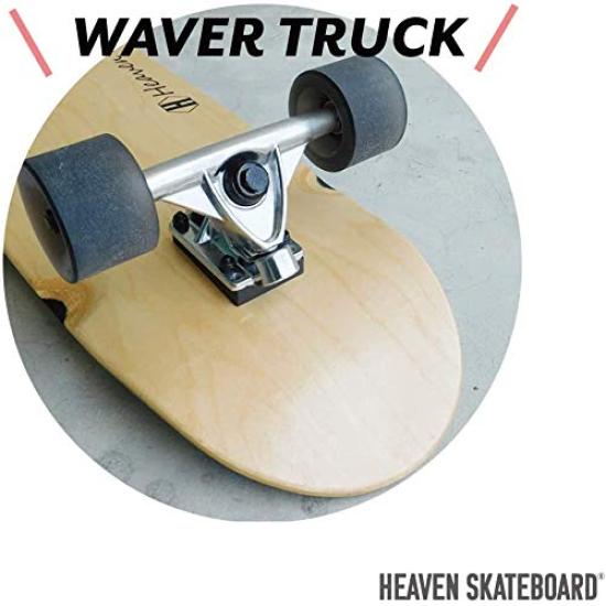 HEAVEN SKATEBOARD WAVE Heaven long skateboard specifikace WAVER TRUCK Pro trénink snowboardingu a surfování Pro učení ostrých zatáček Dlouhý
