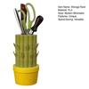 Cactus Knife Block Bamboo Storage Rack Compact Slim Profile Kitchen Knife Holder Cactus-Style Organizer Easy to Clean Stable Weighted Base Kitchen