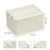 Super Large Capacity Storage Bin With Wheels Foldable Clothes Storage Box Bedroom Stackable Durable Clothing Organizer Box