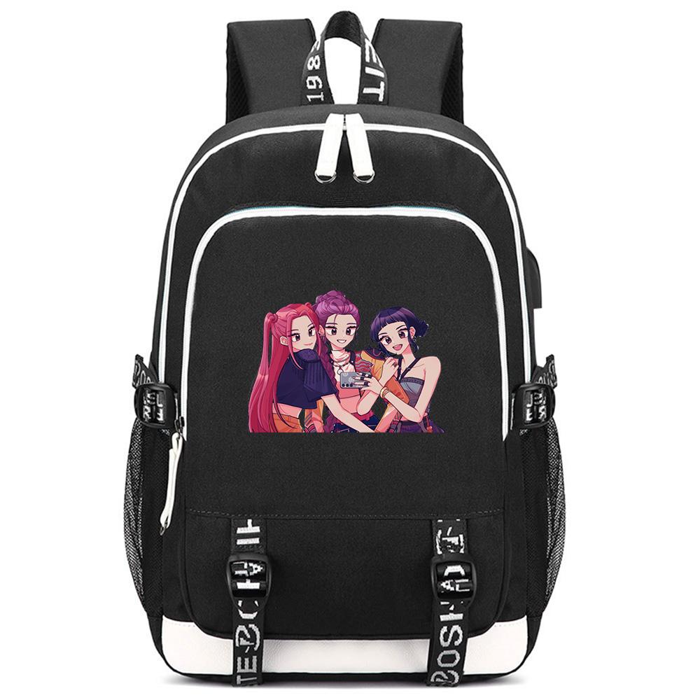Anime Cute K-Pop Demon Hunters Printed Large Capacity Backpack for Teenger Student Girl Boy Schoolbag Bookbag Kid Gift Women Waterproof Travel Bag