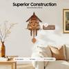 Automatic Cuckoo Clock Quartz Wall Mount Battery Powered Decorative Home Kitchen Office Modern House Shape Gift for Family