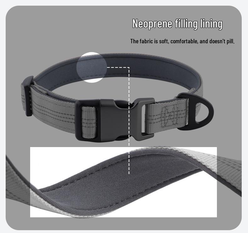 Reflektierendes Nylon-Hundehalsband mit atmungsaktivem Tauchfutter - Kleine, mittlere, große Größen