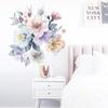 Nové Literární Akvarelové Růžové Modré Květiny Ložnice Noční Stolek Veranda Zeď Zkrášlovací Dekorativní Samolepky