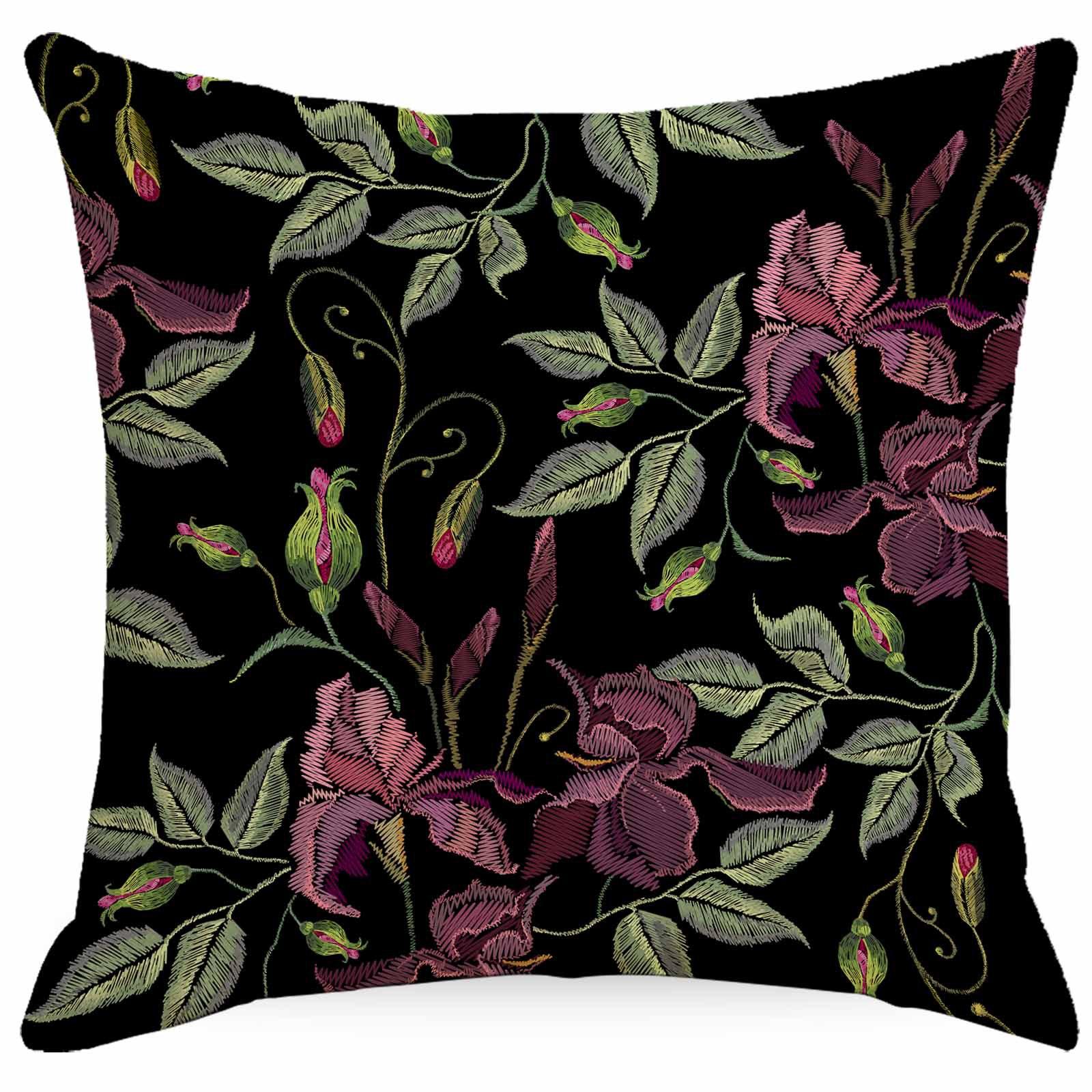 

Наволочка с имитацией вышивки в виде цветка, украшение для дома, дивана, подушки 45 * 45Cm linen single-sided without core